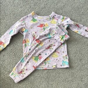 GAP Lavender Princess Print Pajama Set with Multicolor Characters